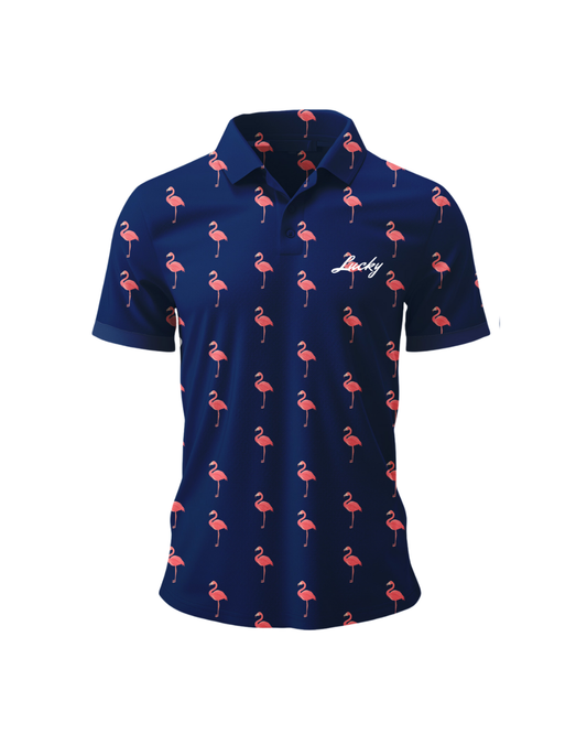 Lucky Golf Shirt | Flamingo