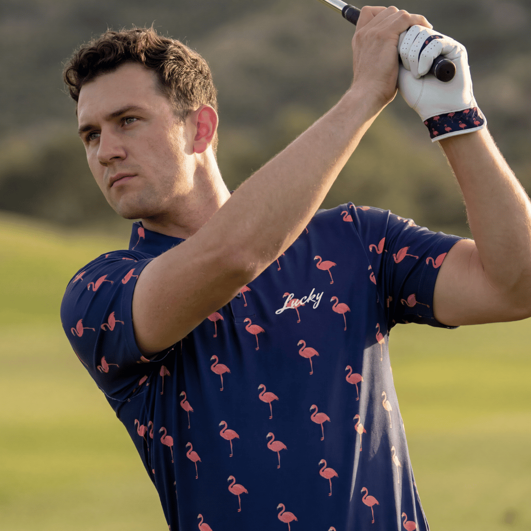 Lucky Golf Shirt | Flamingo