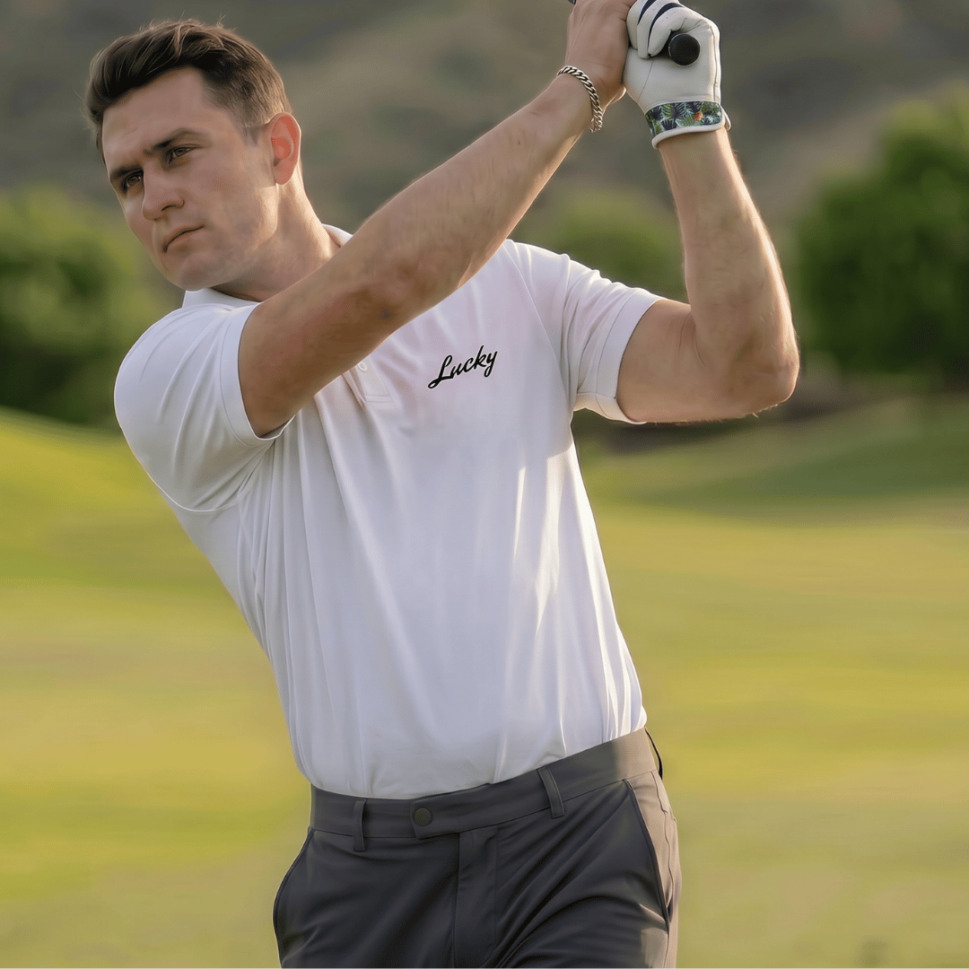 Lucky Golf Shirt | Clubhouse Classics | White