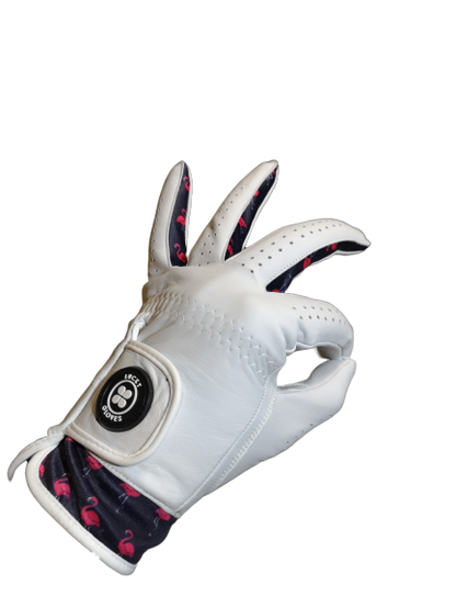lucky flamingo golf glove aaa grade cabretta leather, best golf gloves south africa
