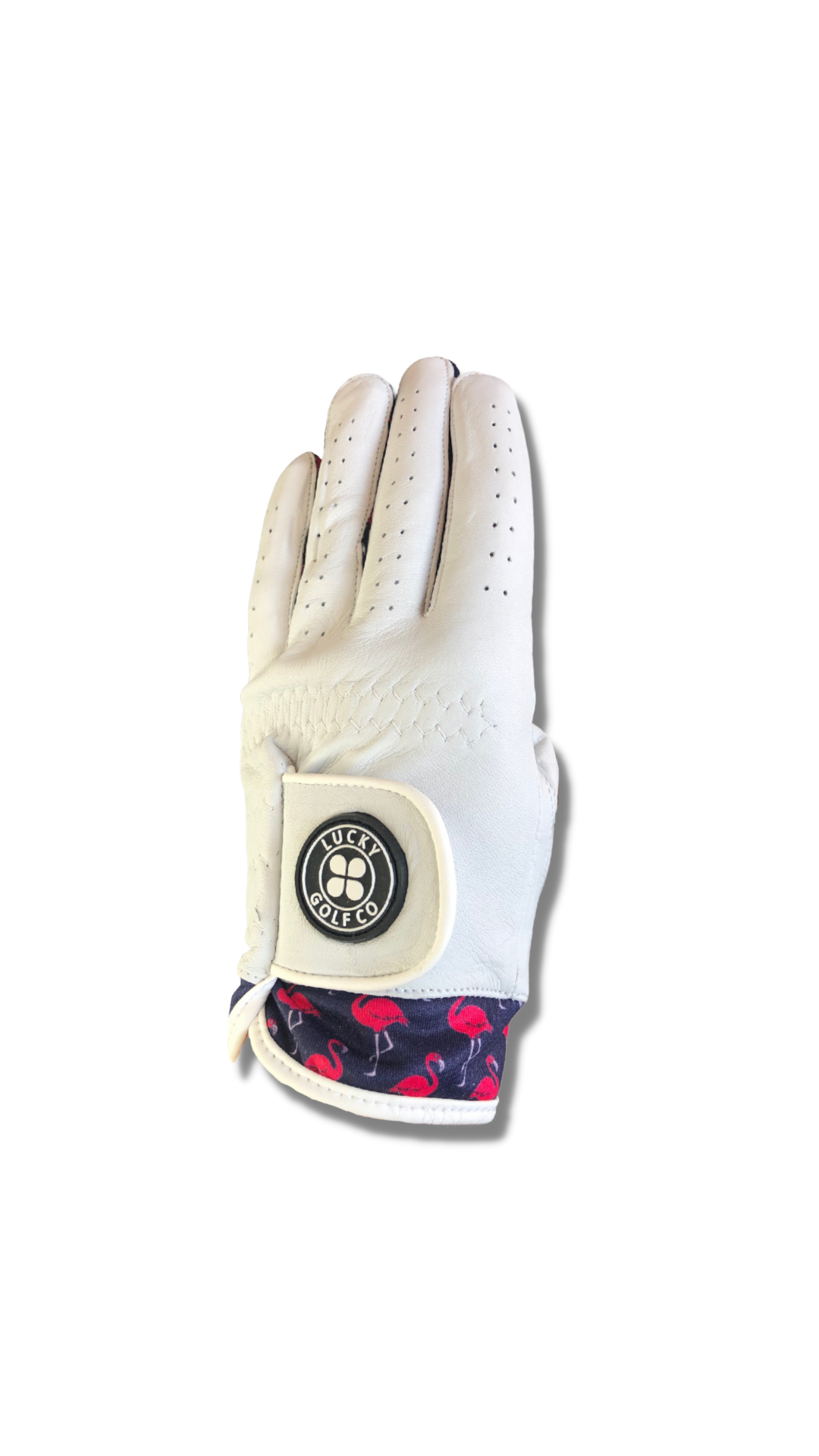Lucky Flamingo Leather Golf Glove