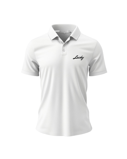 Lucky Golf Shirt | Clubhouse Classics | White