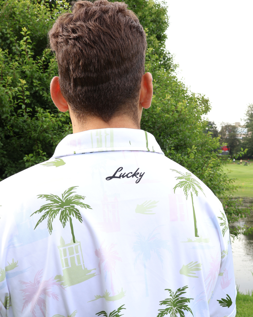 Lucky Golf Shirt | Palm Trees