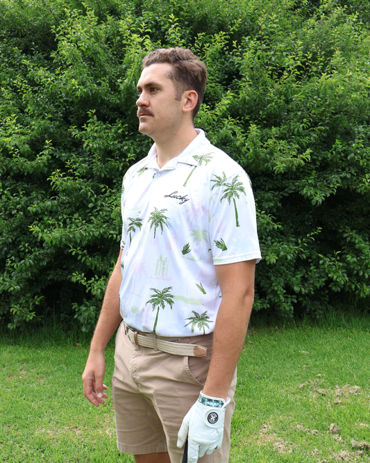 Lucky Golf Shirt | Palm Trees