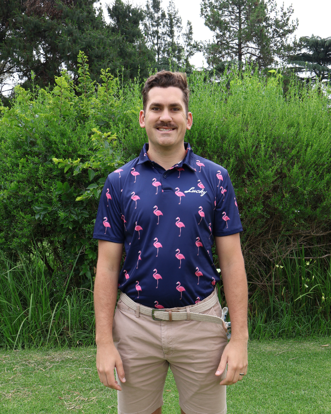 Lucky Golf Shirt | Flamingo