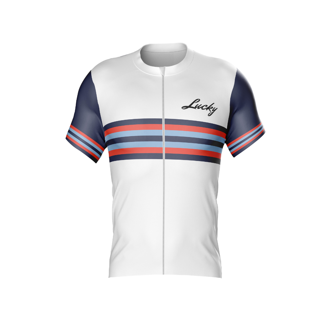 Lucky Veloci-Tee Cycling Jersey - Stripes