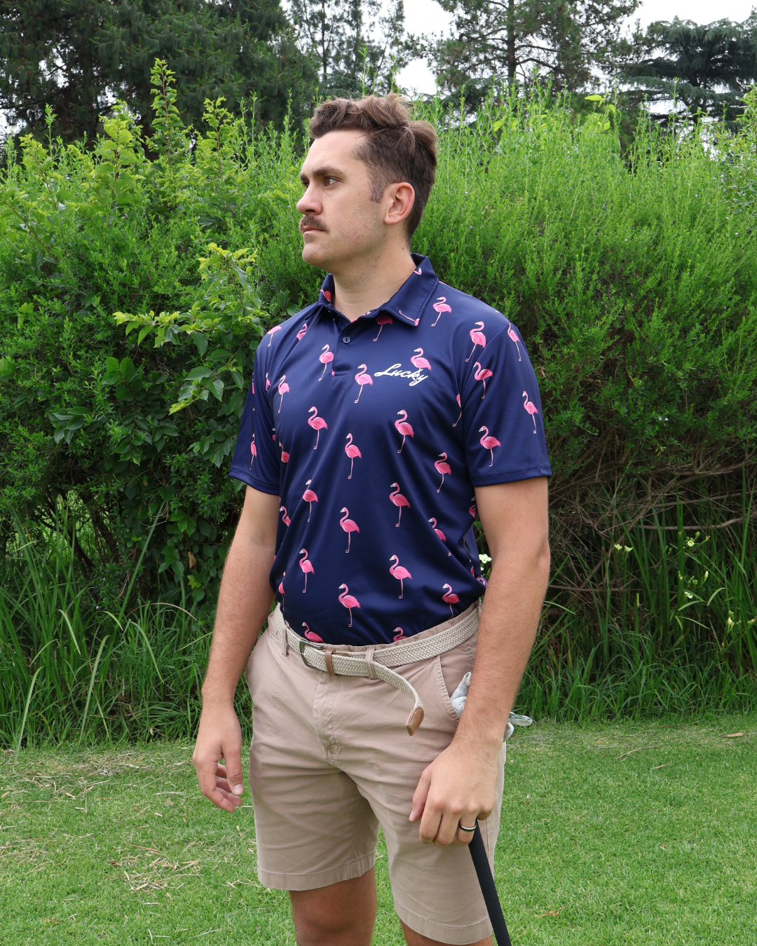Lucky Golf Shirt | Flamingo