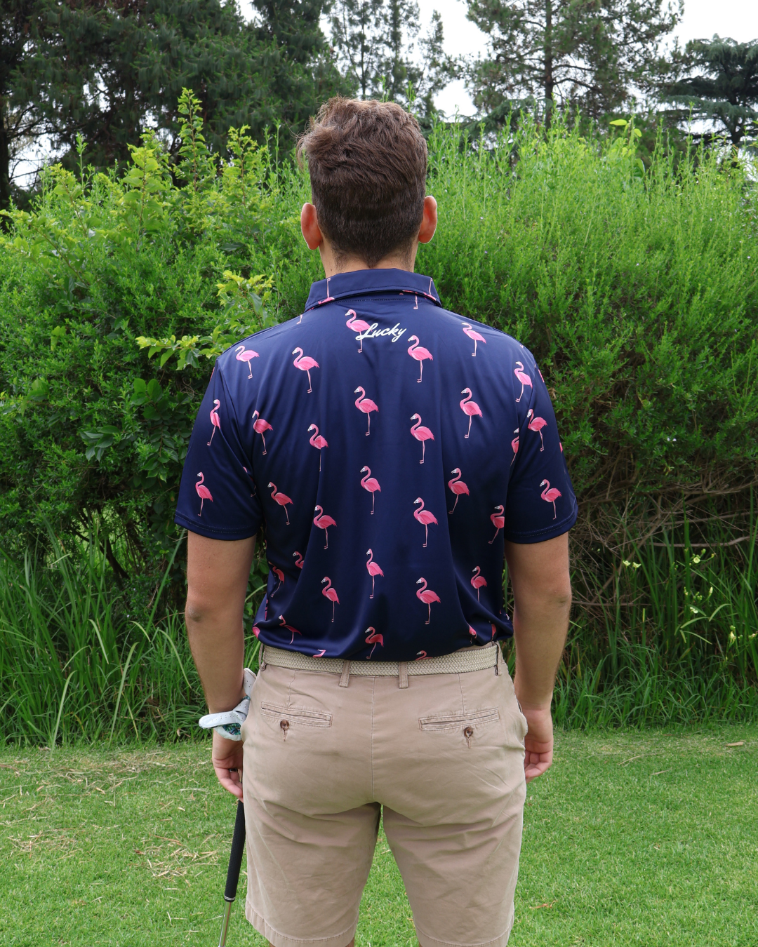 Lucky Golf Shirt | Flamingo