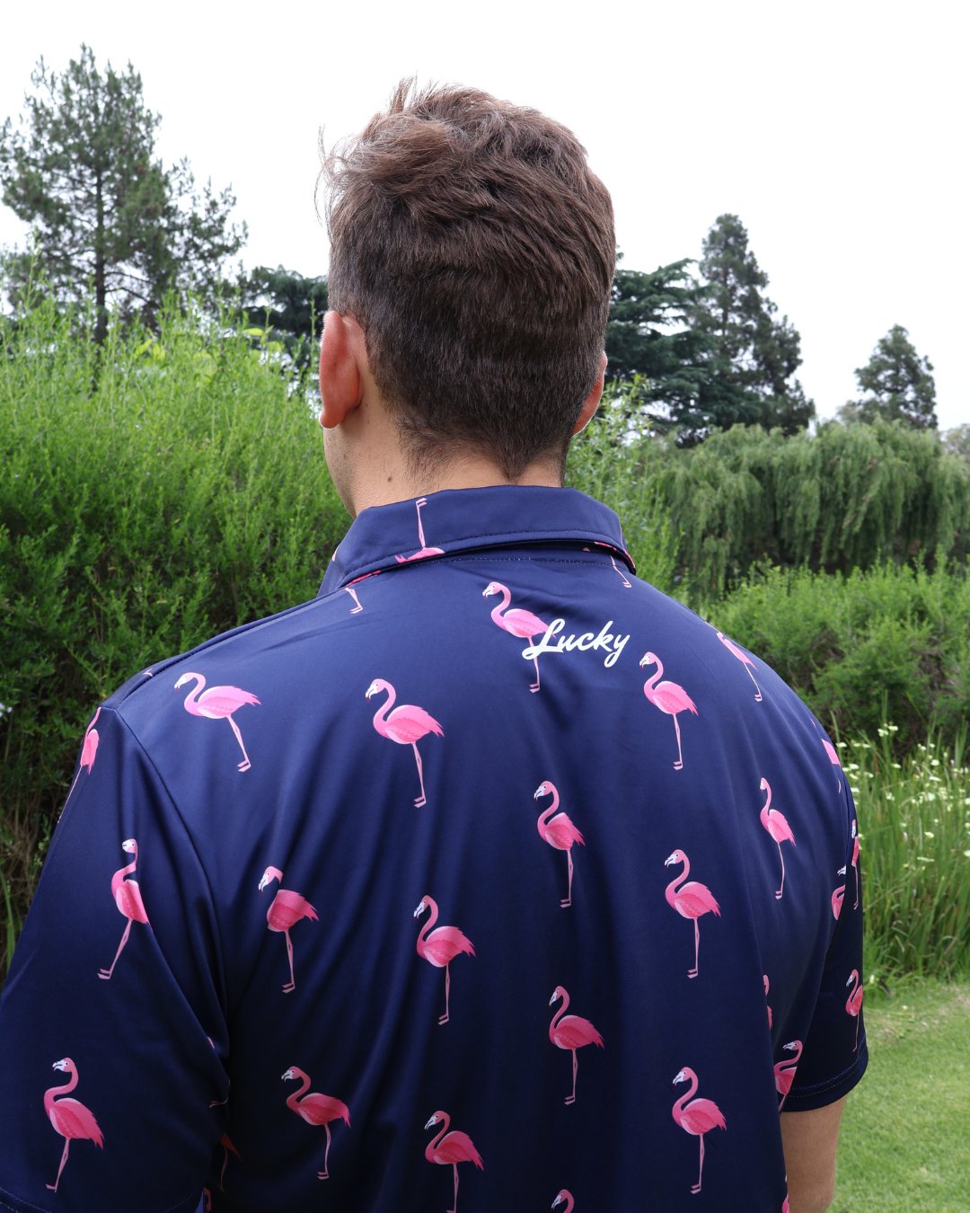 Lucky Golf Shirt | Flamingo