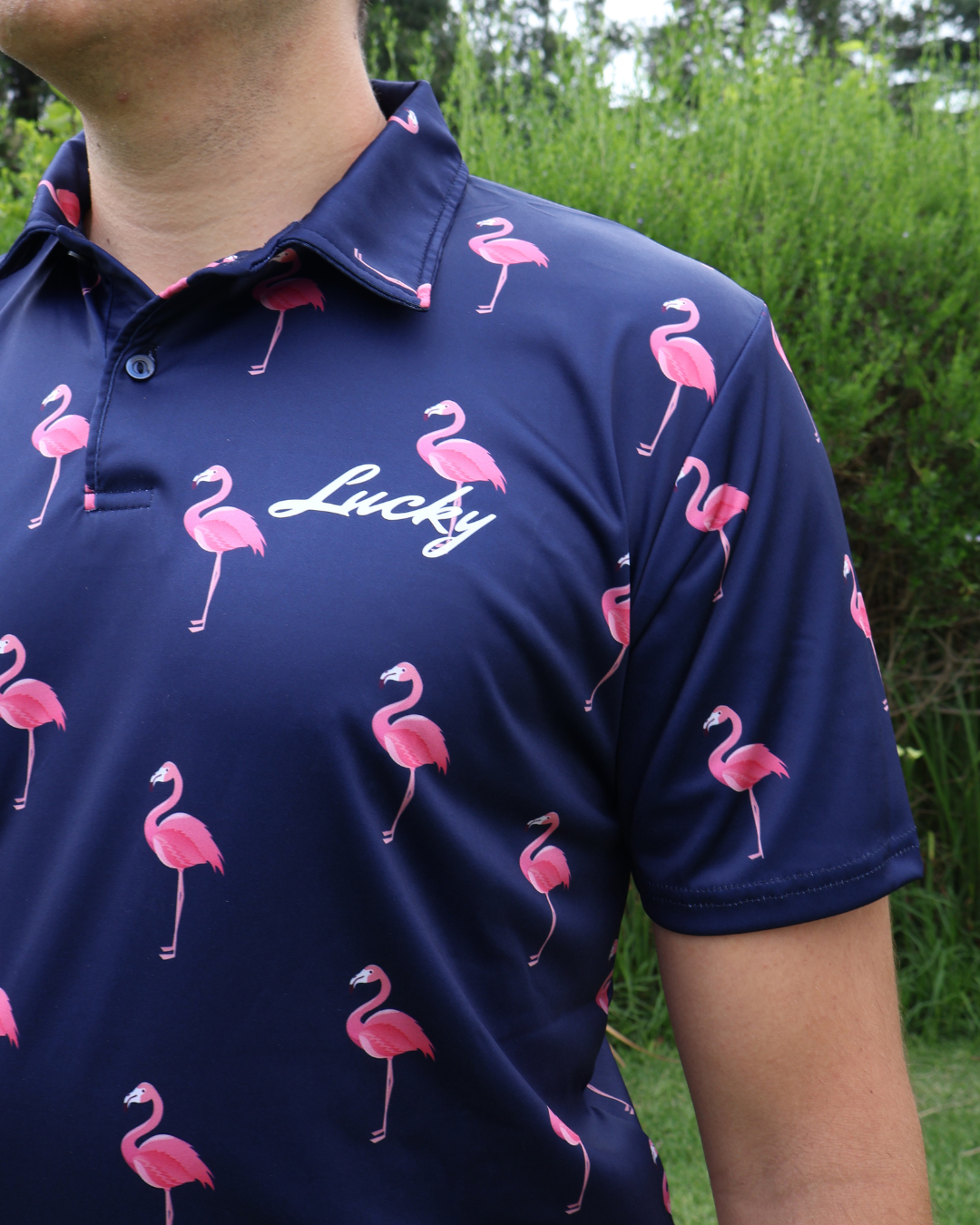 Lucky Golf Shirt | Flamingo