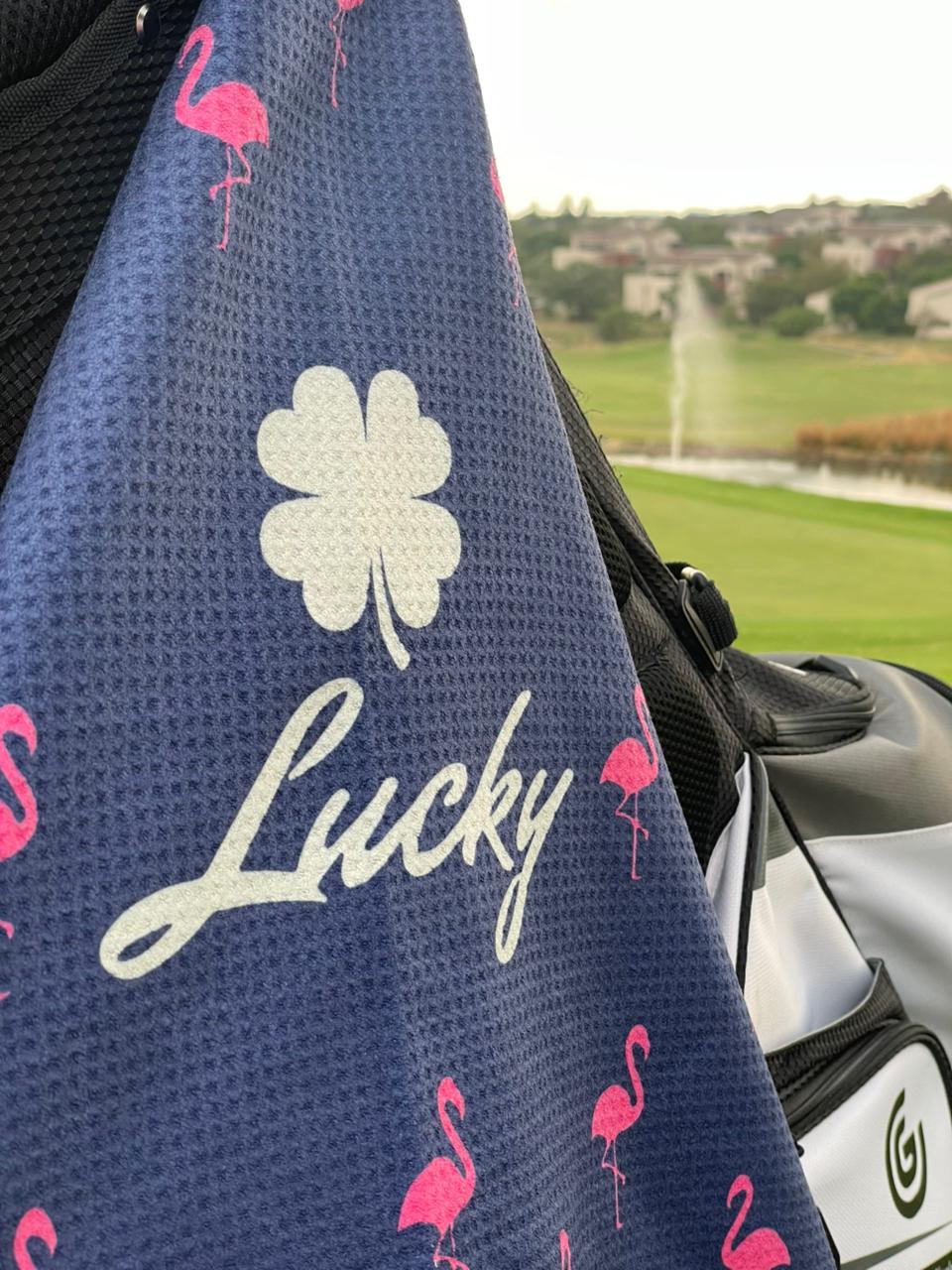 Lucky Golf Towel - Flamingo