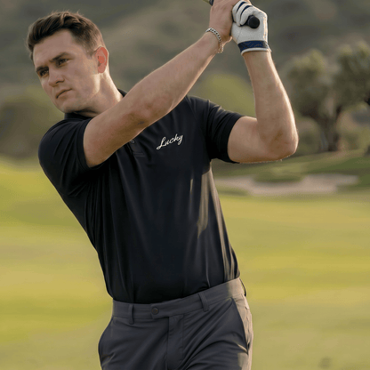 Lucky Golf Shirt | Clubhouse Classics | Black