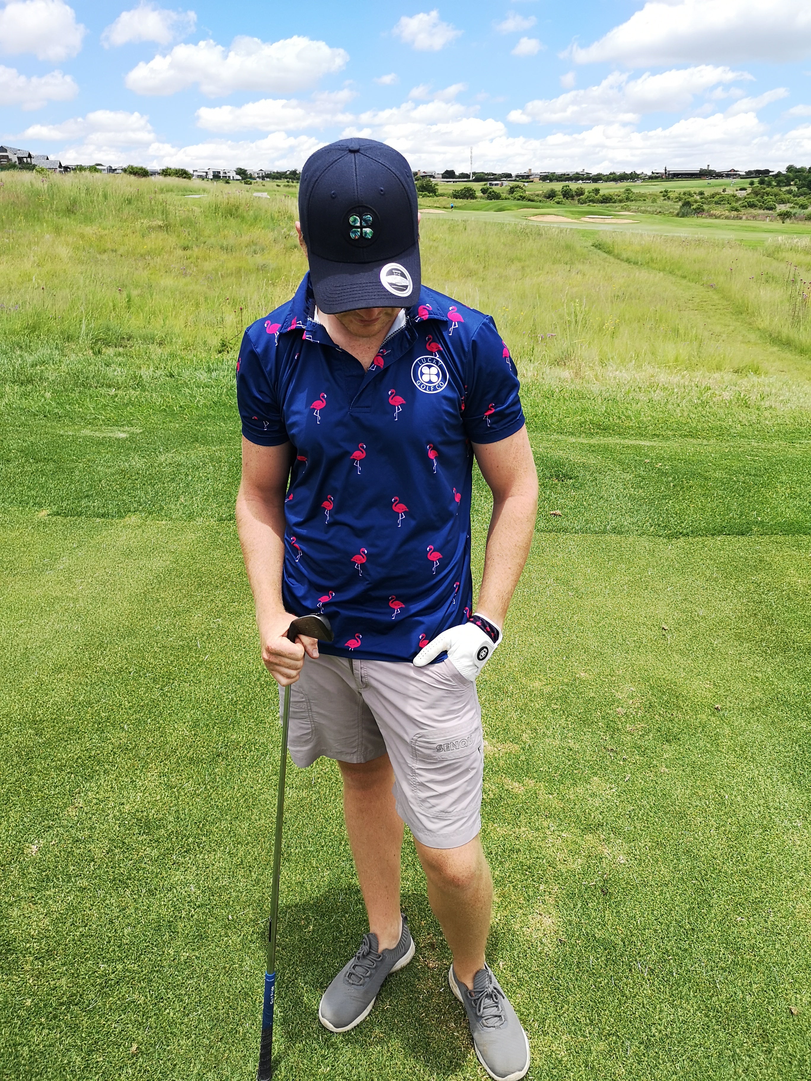 Lucky Flamingo Golf Shirt Lucky Golf Co Lucky Apparel Co