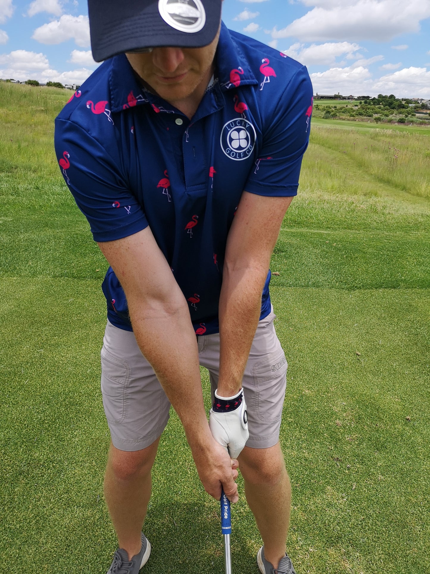 Lucky Flamingo Golf Shirt